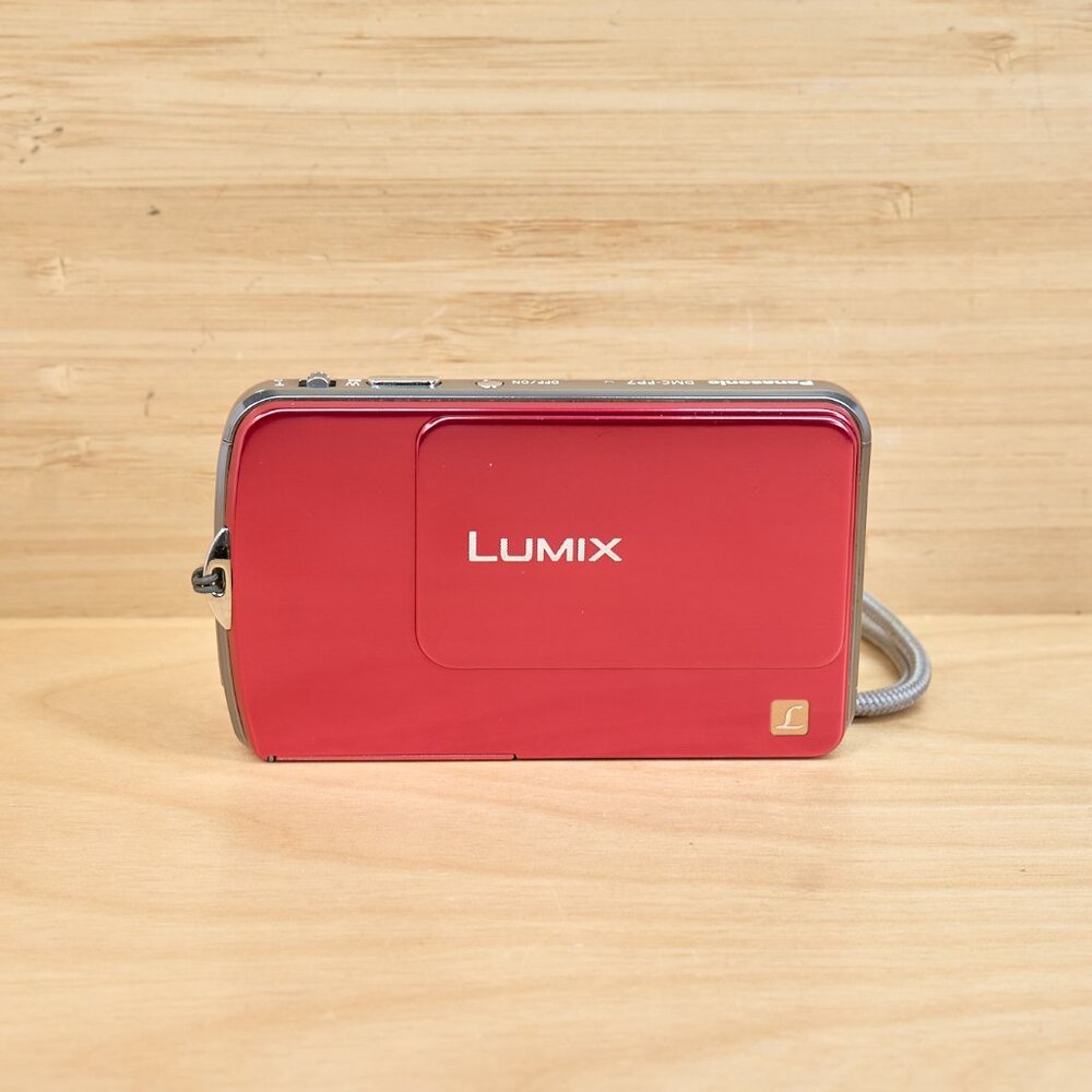 Panasonic Lumix DMC-FP7 16MP Red Digital Camera Slim Tested Working
